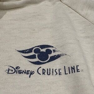 Disney Cruise Line Cream and Blue lightweight Sweatshirt size L